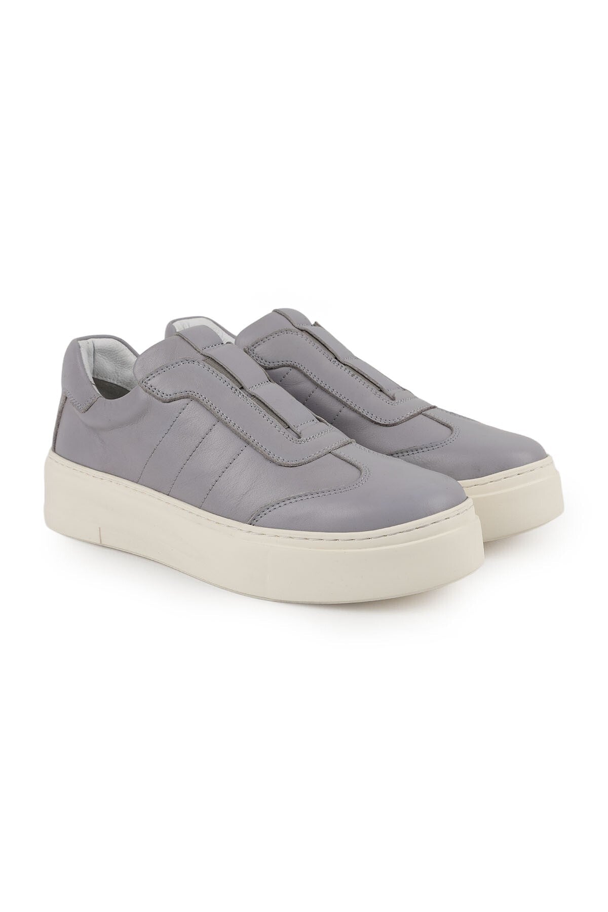 Kadın Sneaker Antik Görünümlü Bağcıksız Slip-on Kalın Hafif EVA Taban Günlük Spor Ayakkabı LZ4508-1 - MALLTURK