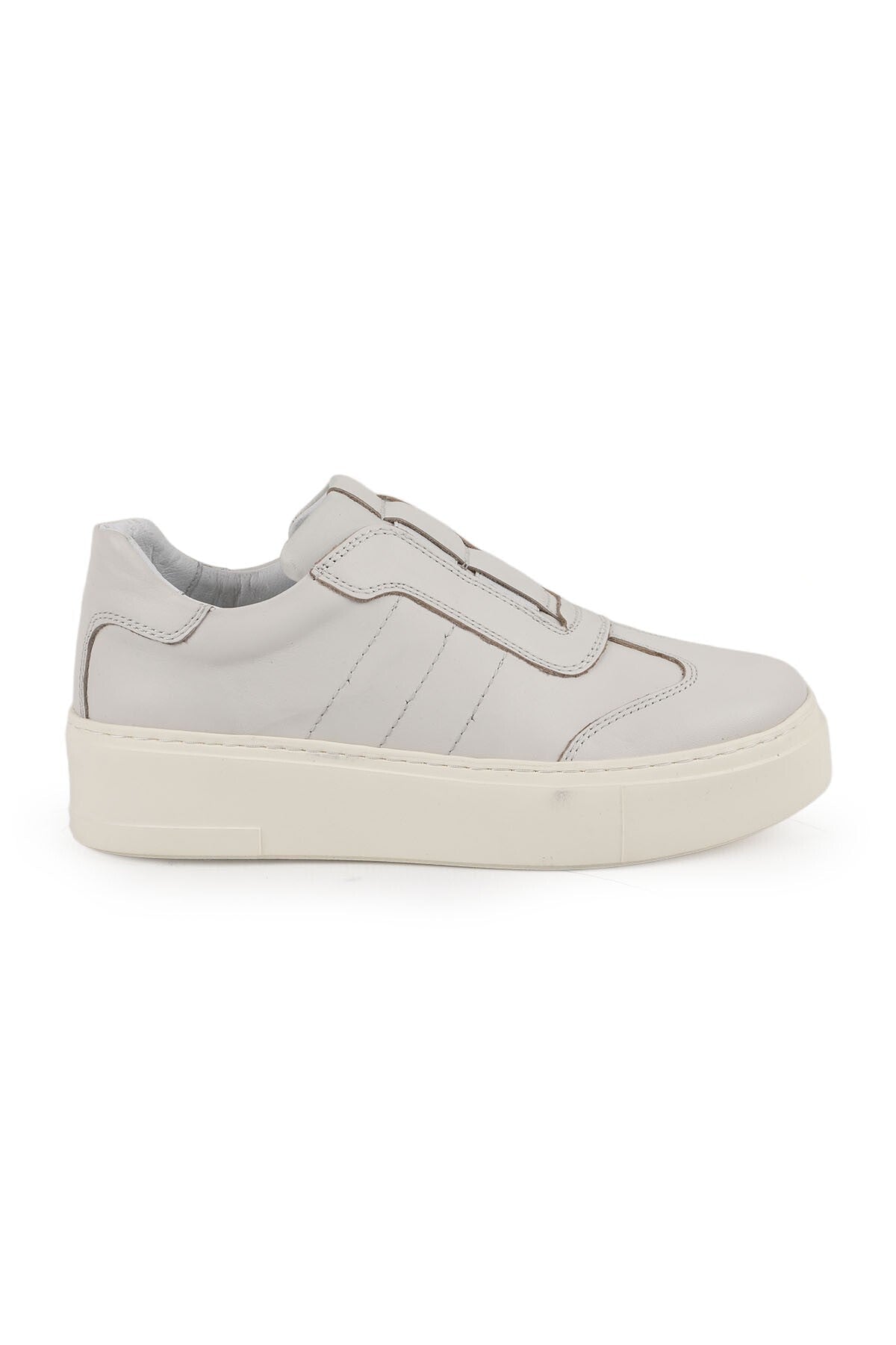 Kadın Sneaker Antik Görünümlü Bağcıksız Slip-on Kalın Hafif EVA Taban Günlük Spor Ayakkabı LZ4508-1 - MALLTURK