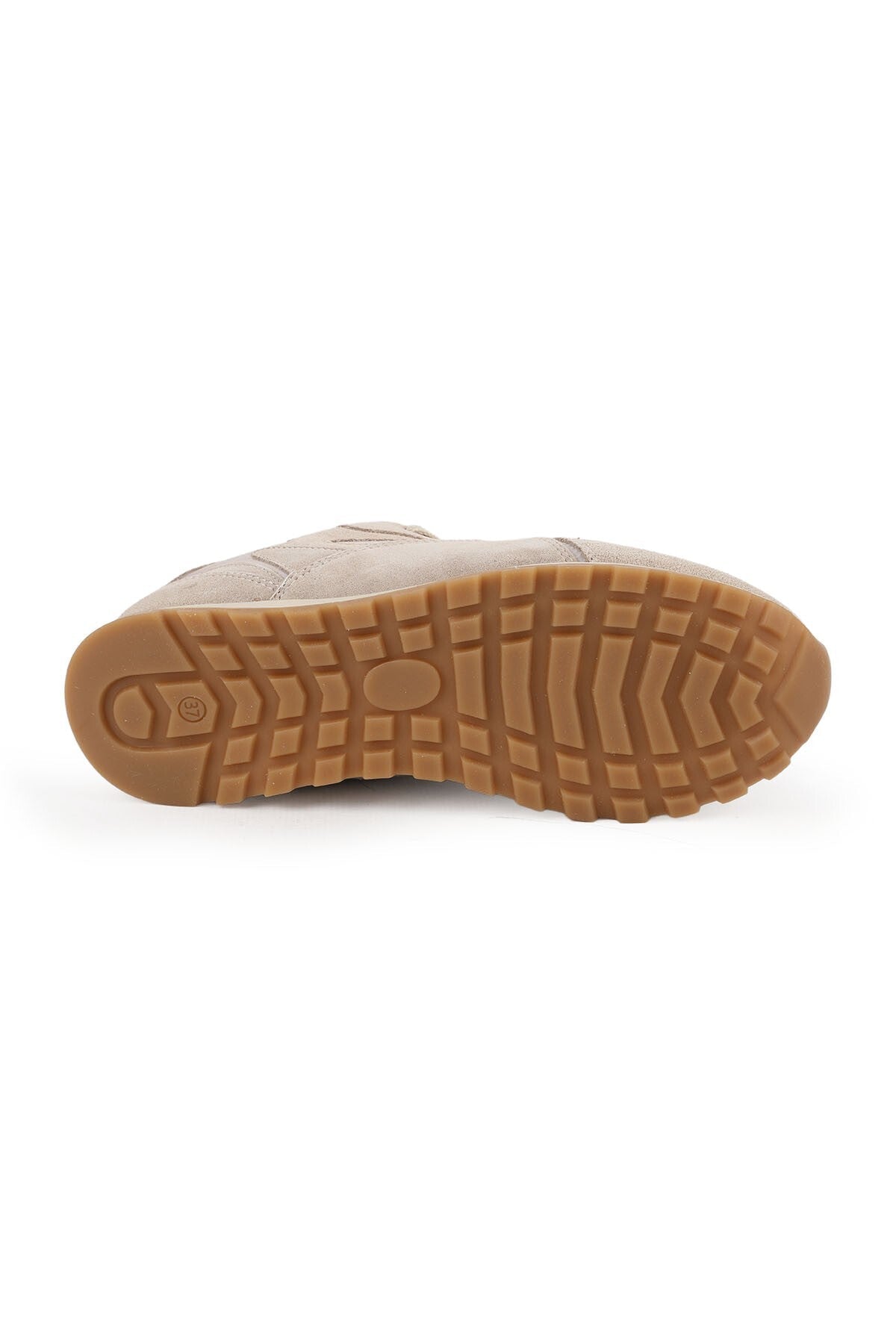 Kadın Sneaker Bağcıklı Süet Detaylı Retro Günlük Spor Ayakkabı Termo Taban L083.84144 - MALLTURK