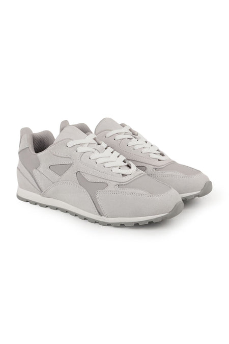Kadın Sneaker Bağcıklı Süet Detaylı Retro Günlük Spor Ayakkabı Termo Taban L083.84144 - MALLTURK