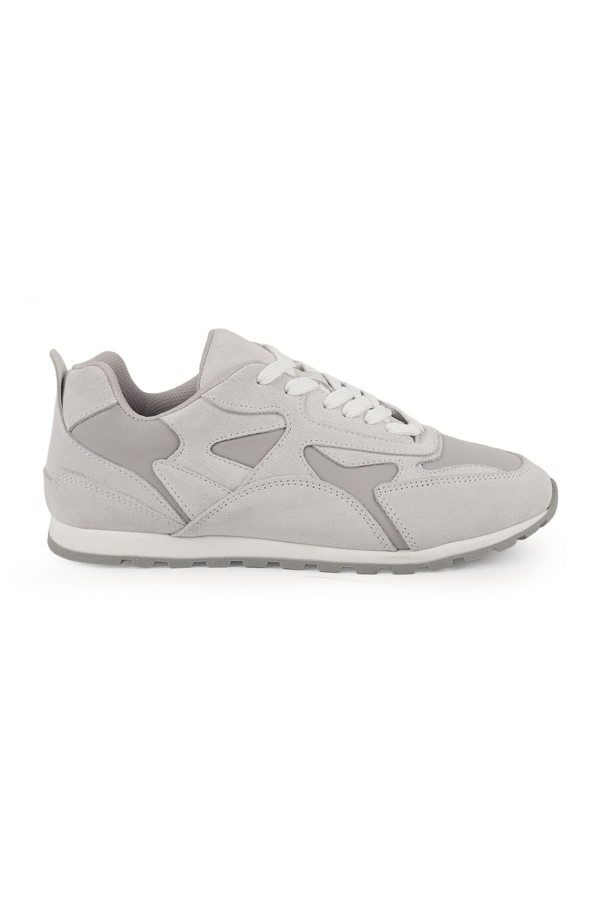 Kadın Sneaker Bağcıklı Süet Detaylı Retro Günlük Spor Ayakkabı Termo Taban L083.84144 - MALLTURK