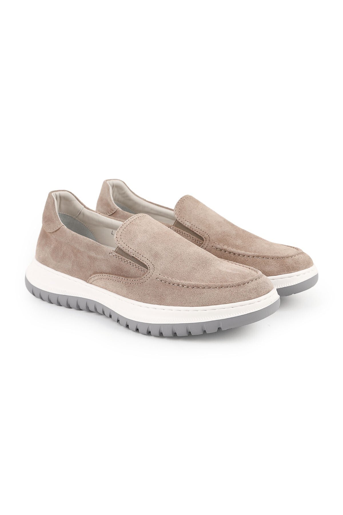Kadın Sneaker Bağcıksız Slip-on Süet Hafif EVA Taban Günlük Rahat Yürüyüş Ayakkabısı LZ5907 - MALLTURK