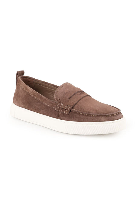 Kadın Sneaker Bağcıksız Slip-on Süet Loafer Detaylı Kalın Hafif EVA Taban Günlük Spor Ayakkabı Z5898 - MALLTURK