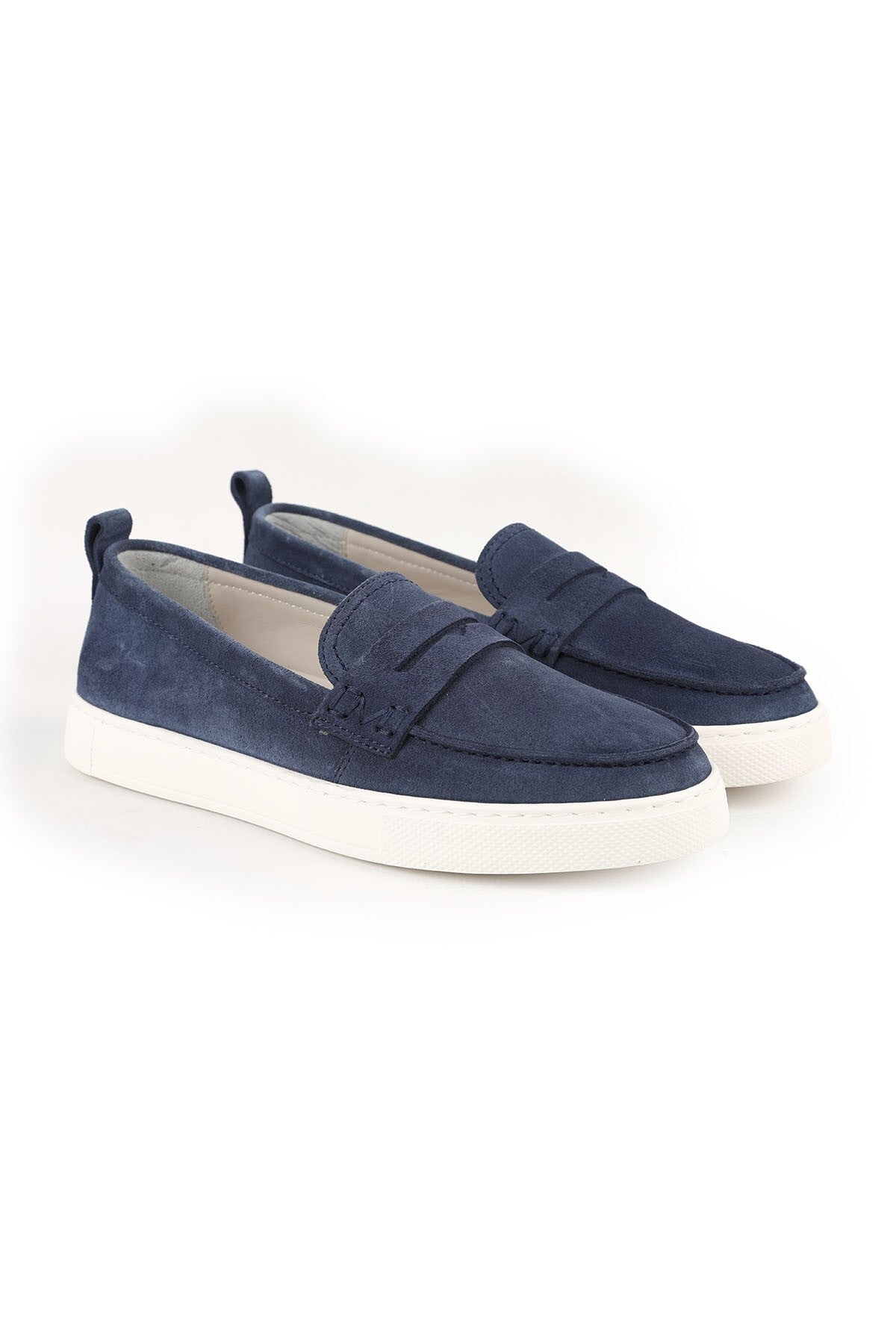 Kadın Sneaker Bağcıksız Slip-on Süet Loafer Detaylı Kalın Hafif EVA Taban Günlük Spor Ayakkabı Z5898 - MALLTURK