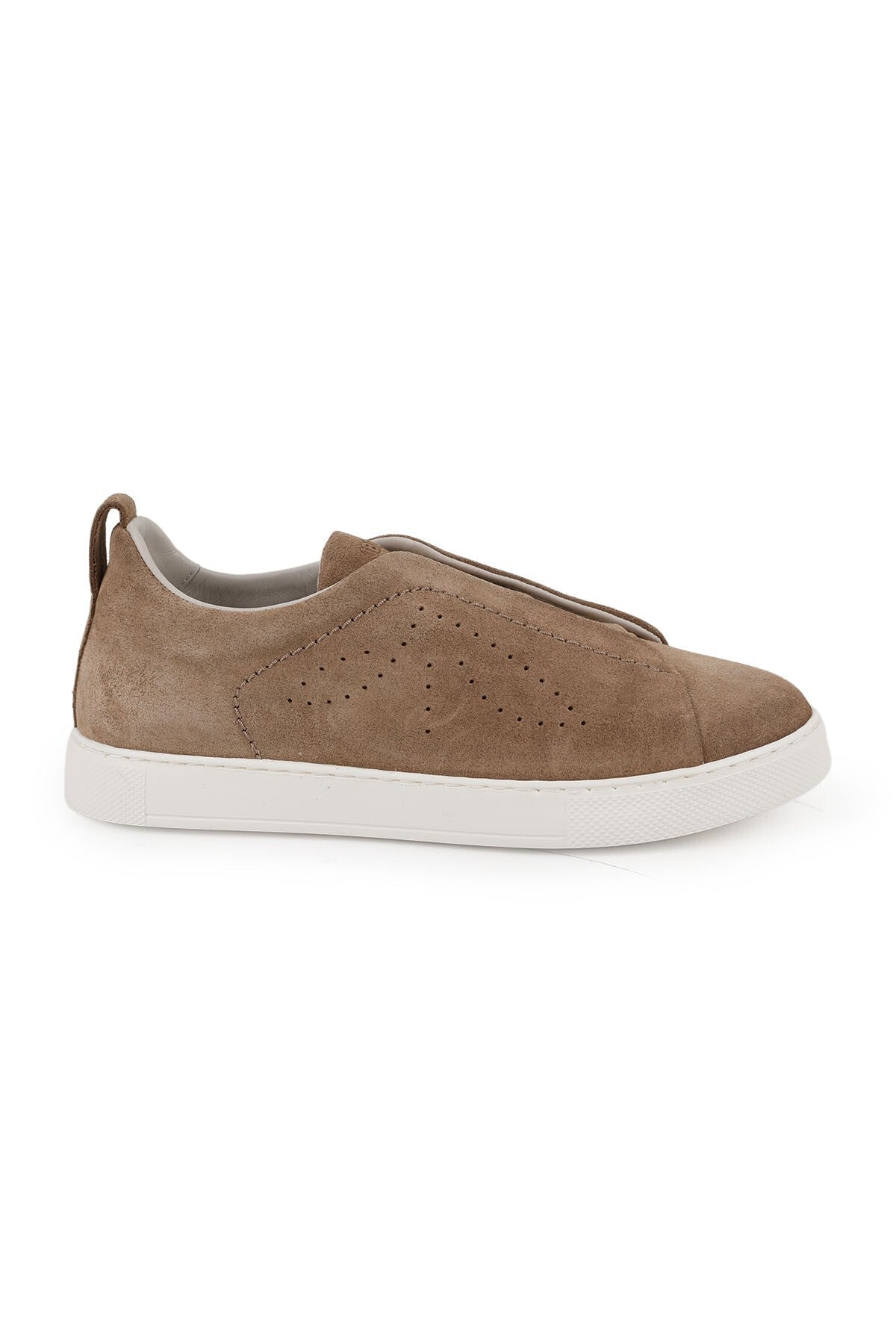 Kadın Sneaker Bağcıksız Slip-on Süet Nokta Delik Detaylı Hafif EVA Taban Günlük Rahat Spor LZ5885 - MALLTURK