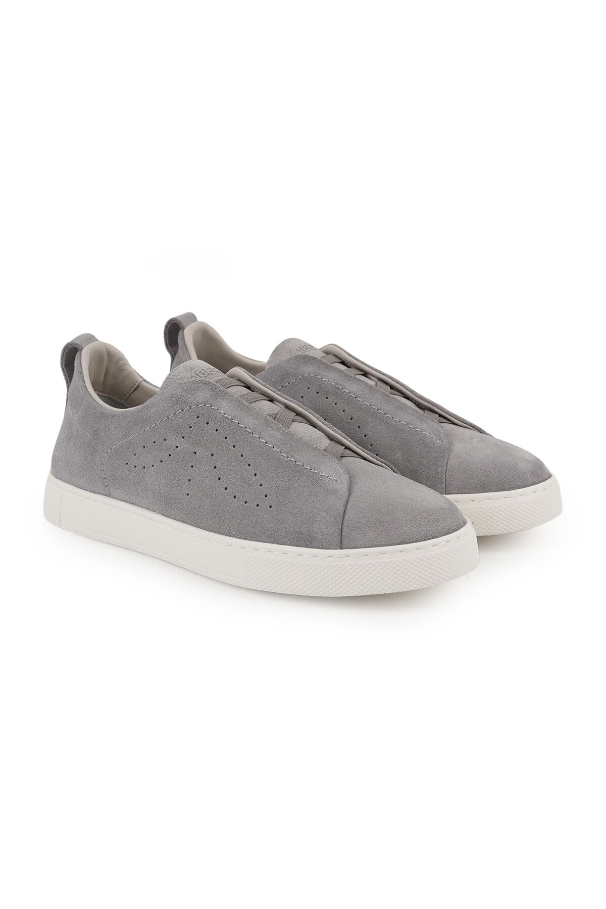 Kadın Sneaker Bağcıksız Slip-on Süet Nokta Delik Detaylı Hafif EVA Taban Günlük Rahat Spor LZ5885 - MALLTURK