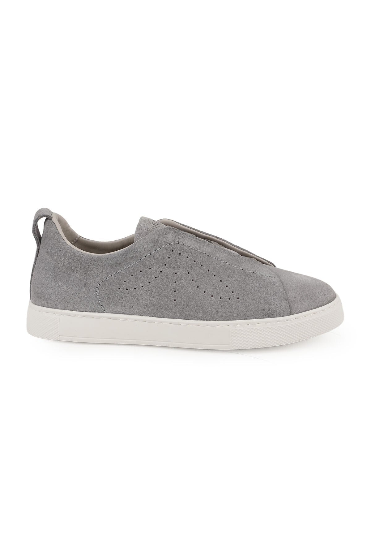 Kadın Sneaker Bağcıksız Slip-on Süet Nokta Delik Detaylı Hafif EVA Taban Günlük Rahat Spor LZ5885 - MALLTURK
