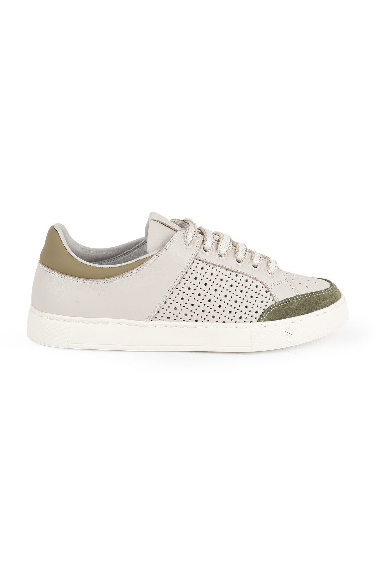 Kadın Sneaker Kalın Hafif EVA Taban Delik Detaylı Antik Görünümlü Günlük Spor Ayakkabı LZ5883 - MALLTURK