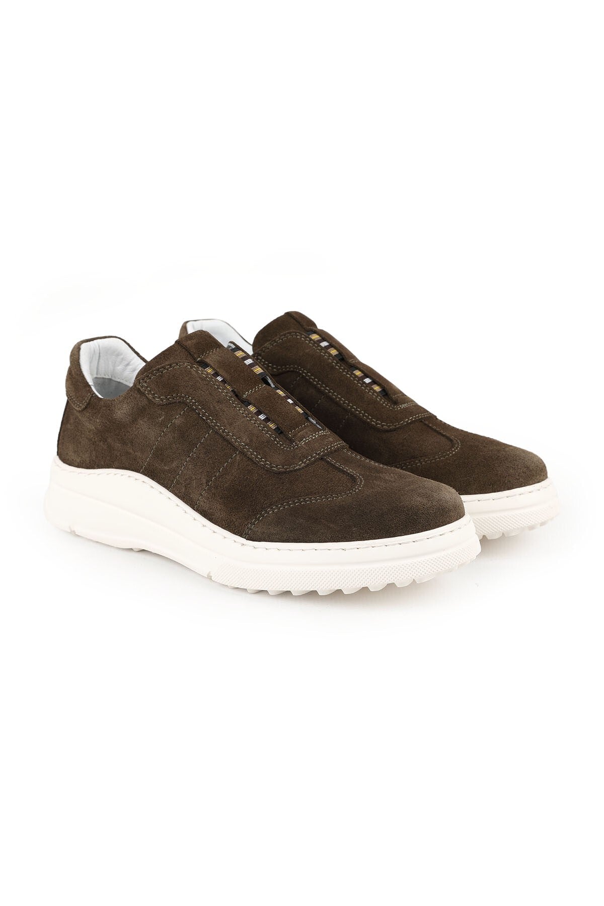 Kadın Sneaker Süet Kalın Hafif EVA Taban Bağcıksız Slip-on Günlük Şık Spor Ayakkabı LZ4508 - MALLTURK