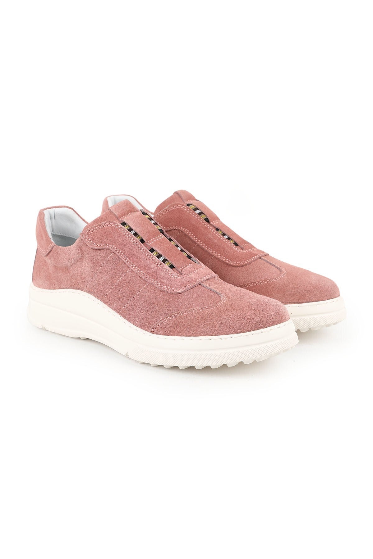Kadın Sneaker Süet Kalın Hafif EVA Taban Bağcıksız Slip-on Günlük Şık Spor Ayakkabı LZ4508 - MALLTURK