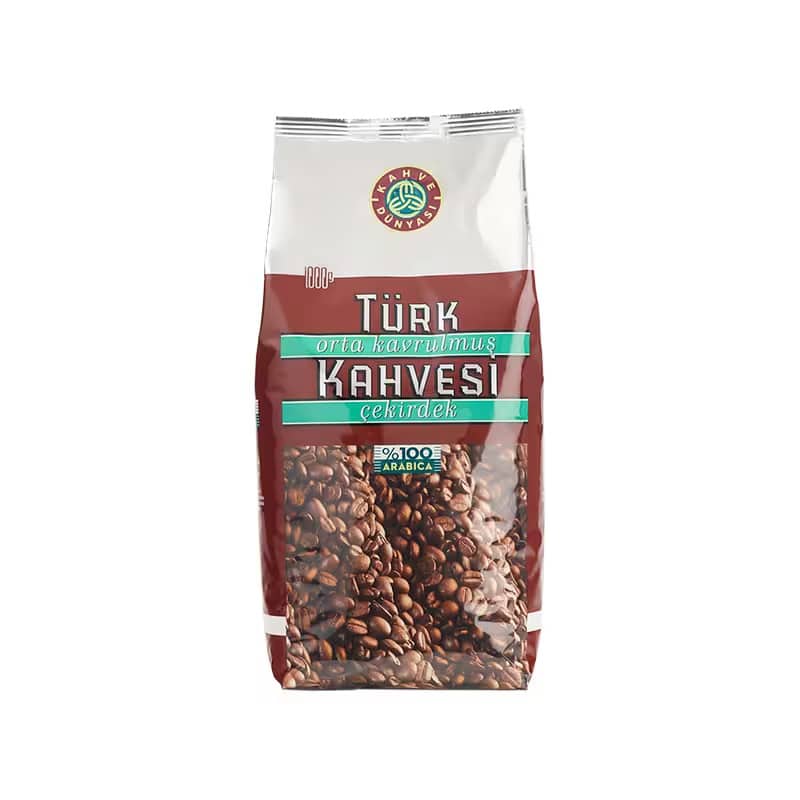 Medium Roast Turkish Coffee Beans, Kahve Dunyasi, 1kg – 2.20lbs - MALLTURK