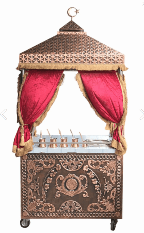 Maraton Copper Sand Coffee Machine with Stand - Kahveci Guzeli