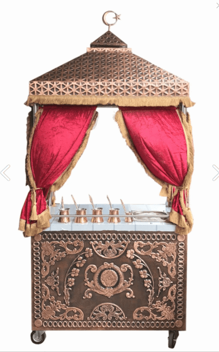 Maraton Copper Sand Coffee Machine with Stand - Kahveci Guzeli