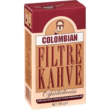 KuruKahveci Mehmet Efendi Colombian Filter Coffee, Ground, 250g – 8.82oz - MALLTURK