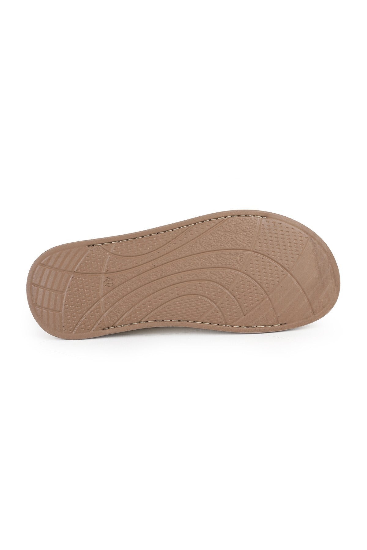 L014.251 Genuine Antique Leather Adjustable Buckle Anatomical Ultra Light Eva Sole Men's Slippers - MALLTURK