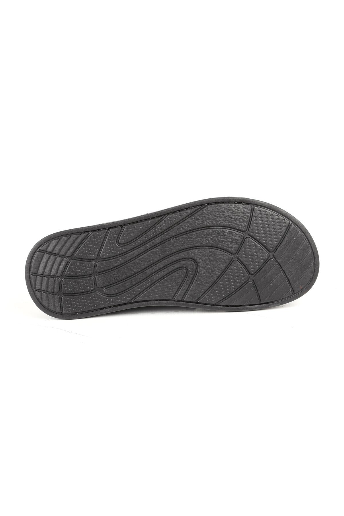 L014.253 Genuine Antique Leather Adjustable Buckle Cross-Strapped Anatomical Eva Sole Men's Slippers - MALLTURK