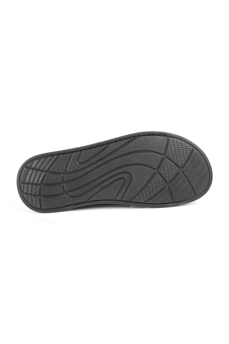 L014.253 Genuine Antique Leather Adjustable Buckle Cross-Strapped Anatomical Eva Sole Men's Slippers - MALLTURK
