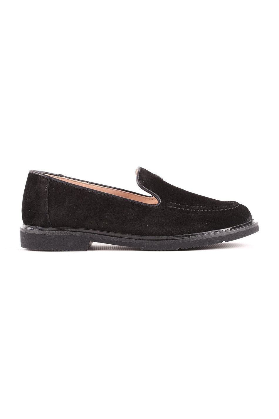 L039.15104 - Black Suede Leather Women's Casual Shoes - MALLTURK