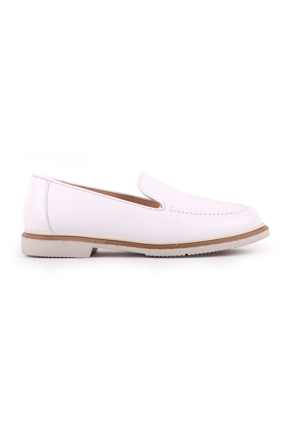 L039.15104 Leather Women's Casual Shoes WHITE - MALLTURK