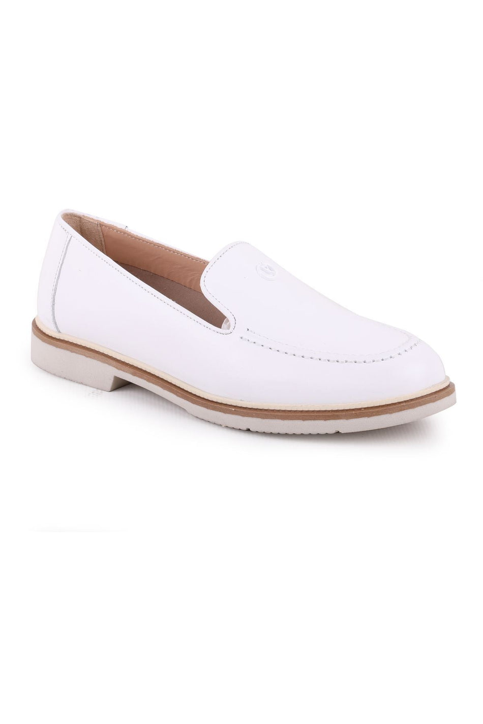 L039.15104 Leather Women's Casual Shoes WHITE - MALLTURK