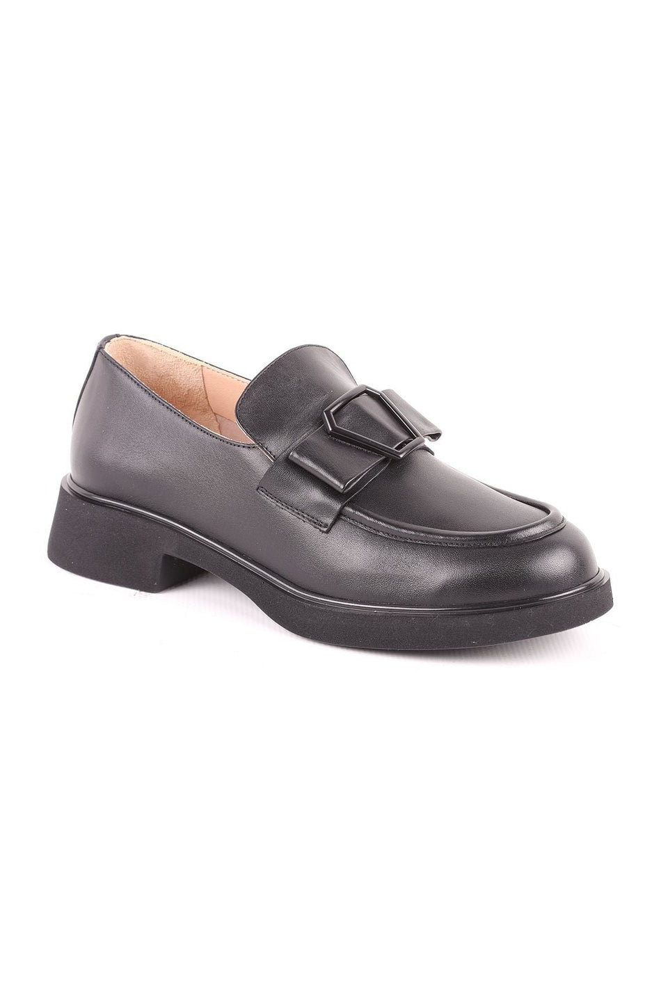 L039.5753 Leather Women's Casual Shoes Black - MALLTURK