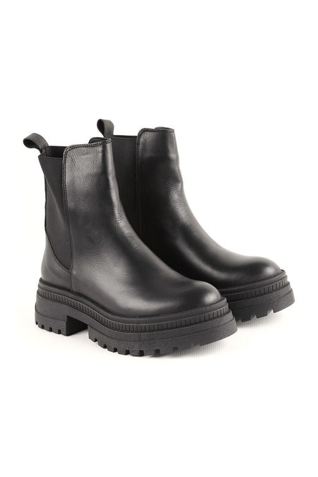 L04.345-t Leather Women's Boots Black - MALLTURK