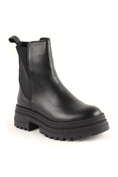 L04.345-t Leather Women's Boots Black - MALLTURK