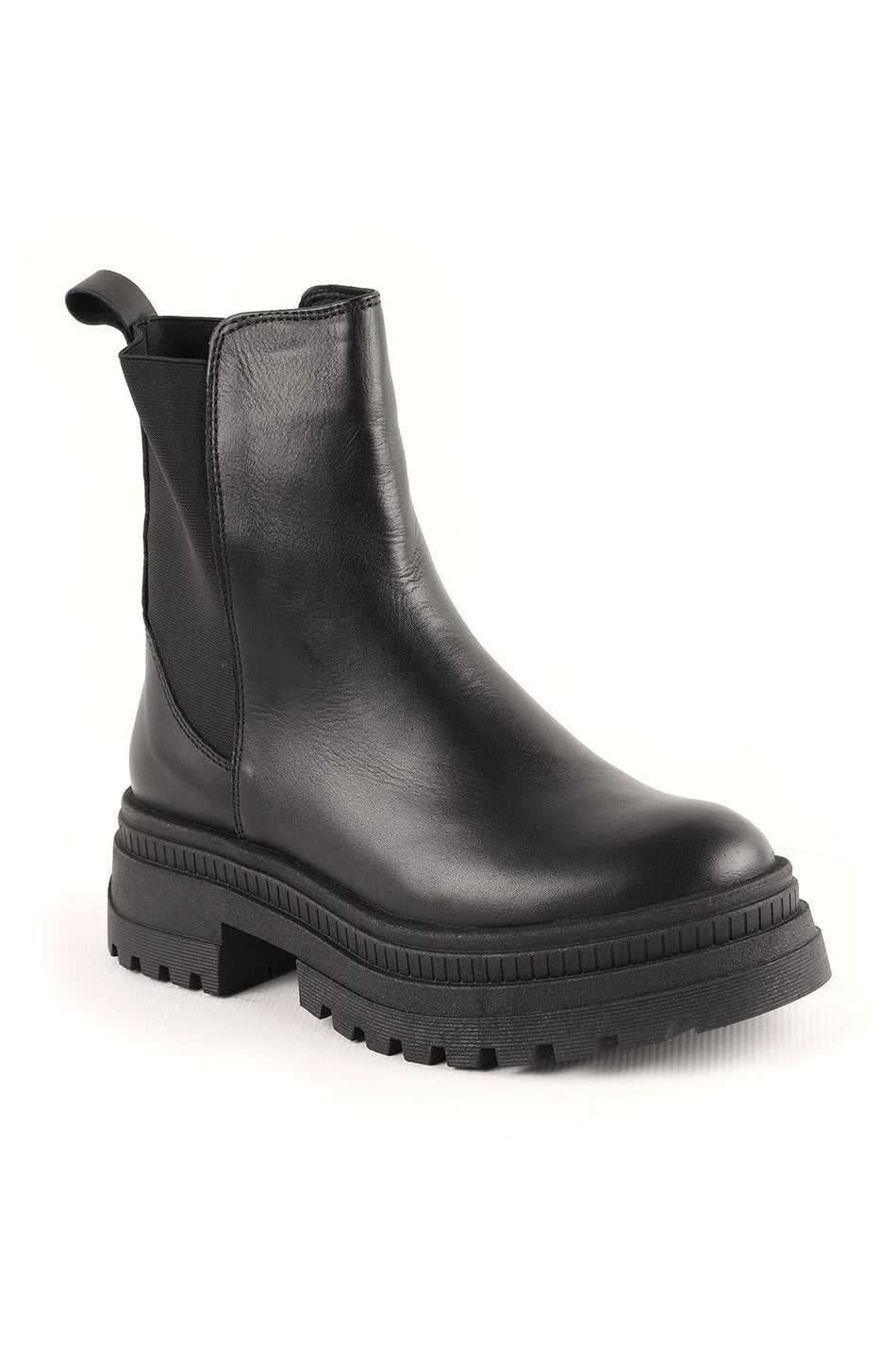 L04.345-t Leather Women's Boots Black - MALLTURK