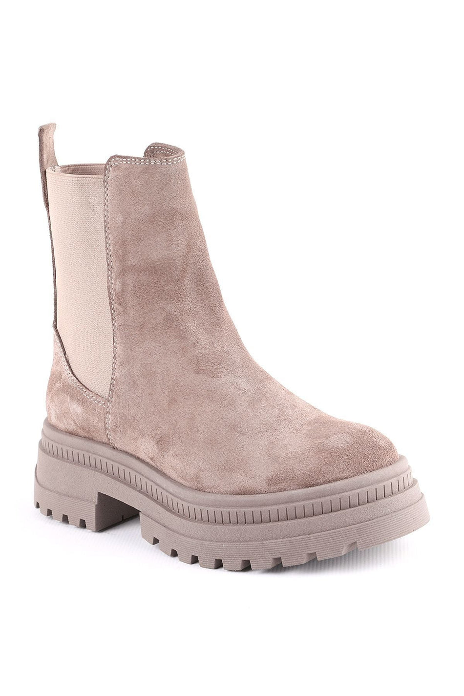 L04.345-t Suede Leather Women's Boots Mink - MALLTURK