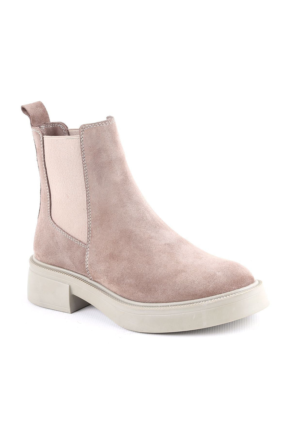 L04.353 Suede Leather Women's Boots Mink - MALLTURK