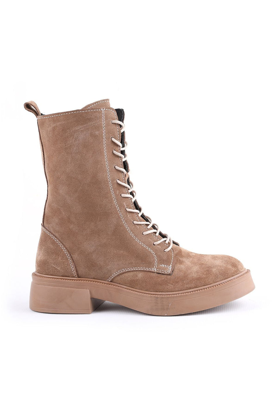 L04.359 Suede Leather Women's Boots Caramel - MALLTURK