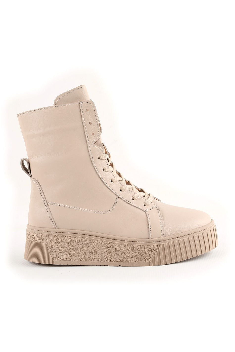 L04.367 Leather Women's Boots Beige - MALLTURK