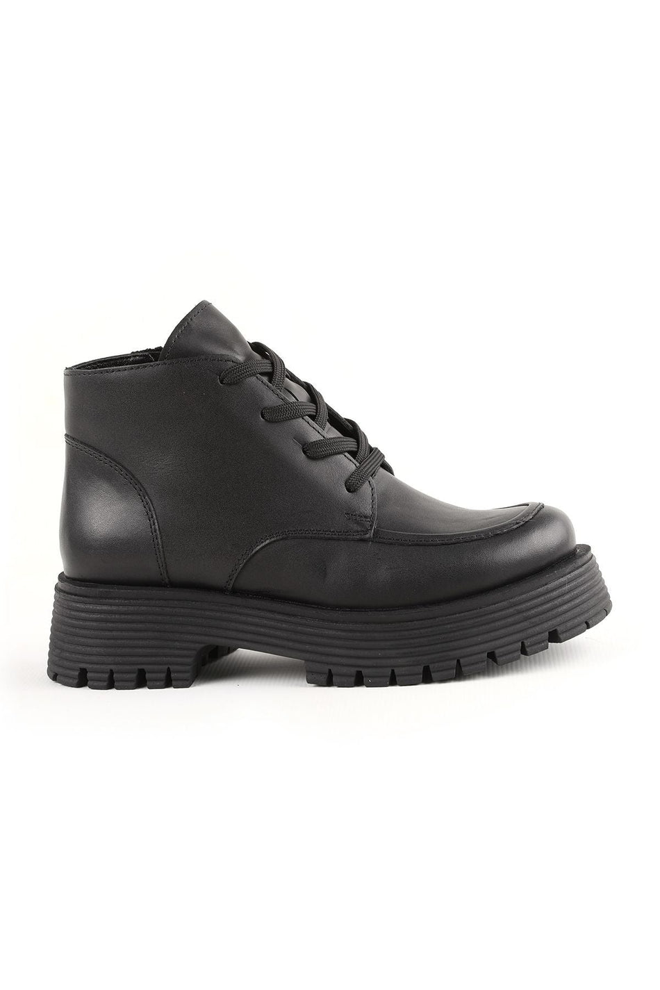 L04.372 Leather Women's Boots Black - MALLTURK