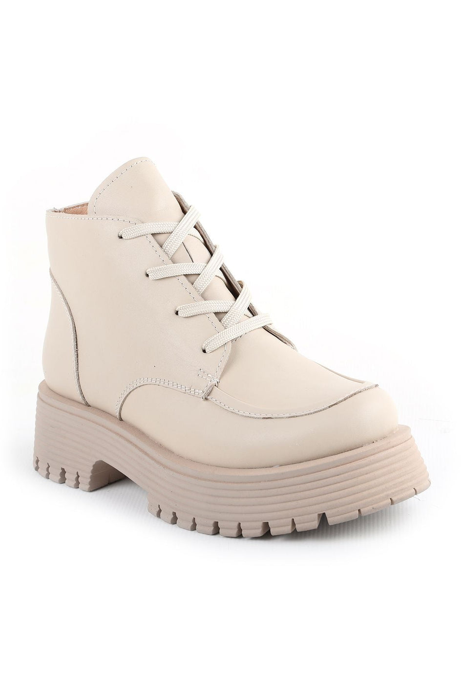 L04.372 Leather Women's Boots Caramel - MALLTURK