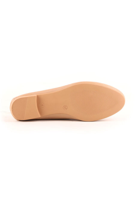 L04.707 Women's Genuine Leather Metal Buckle Soft Flat Sole Ballerina Loafers - MALLTURK
