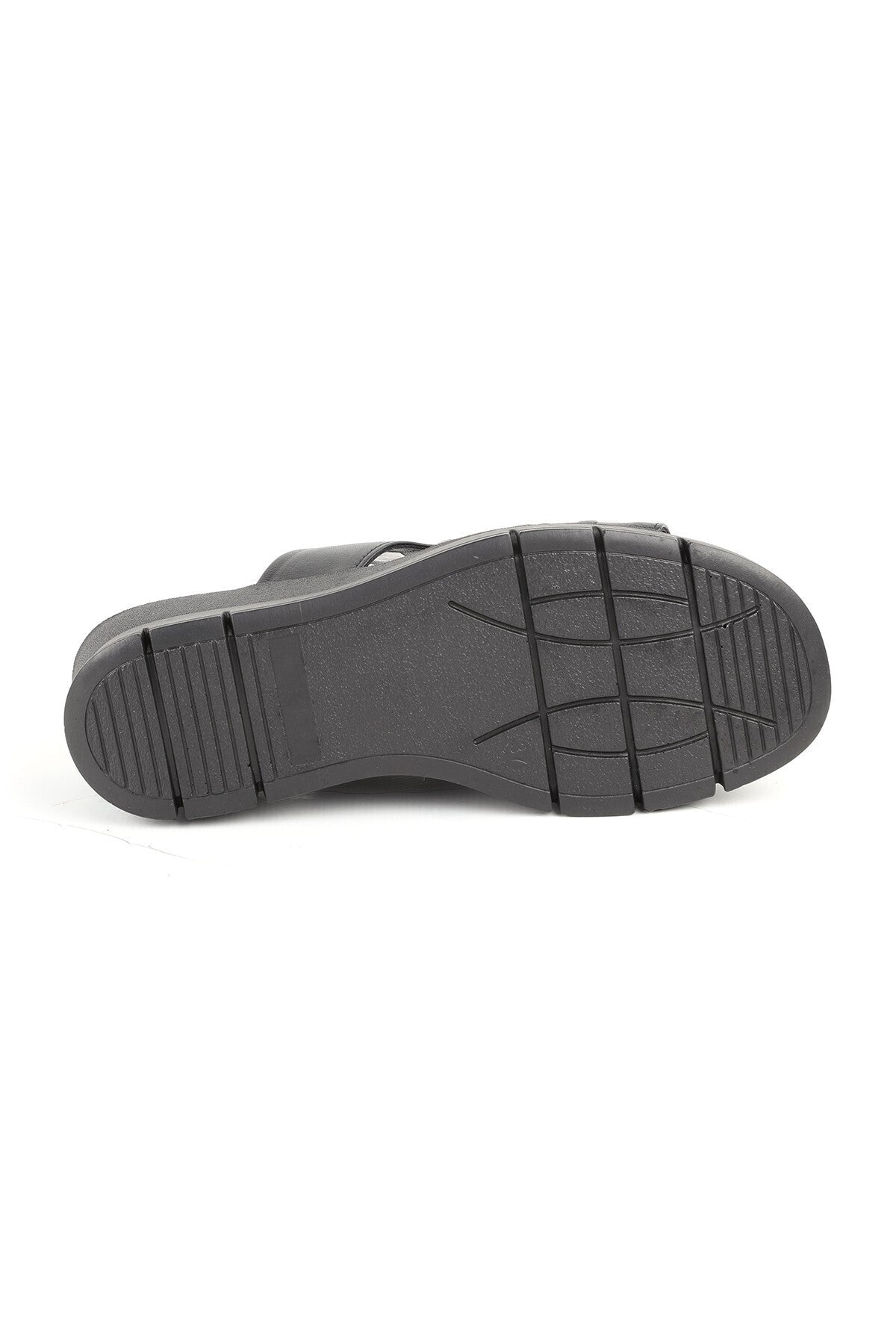 L060.284 Genuine Leather Comfortable Women's Slippers with Padded Heels - MALLTURK