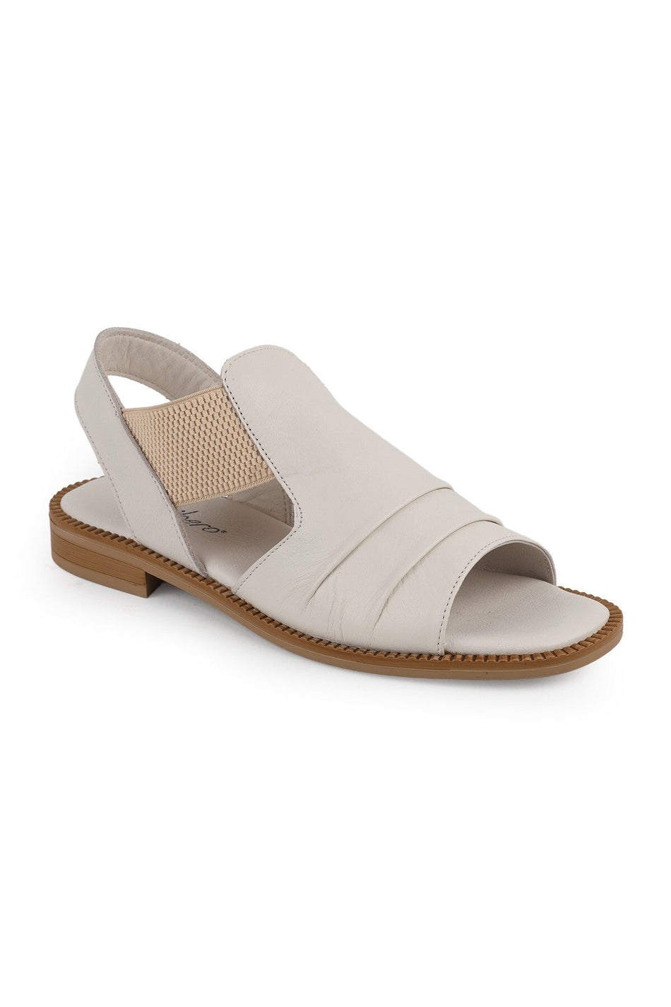 L060.445 Beige Genuine Leather Thermo Sole Comfortable Women's Sandals - MALLTURK
