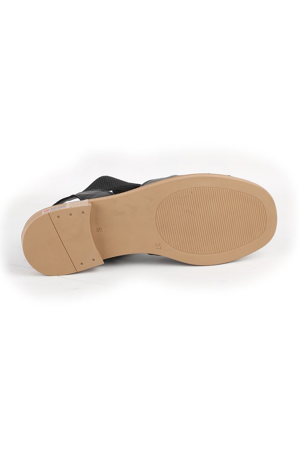 L060.445 Black Genuine Leather Thermo Sole Comfortable Women's Sandals - MALLTURK