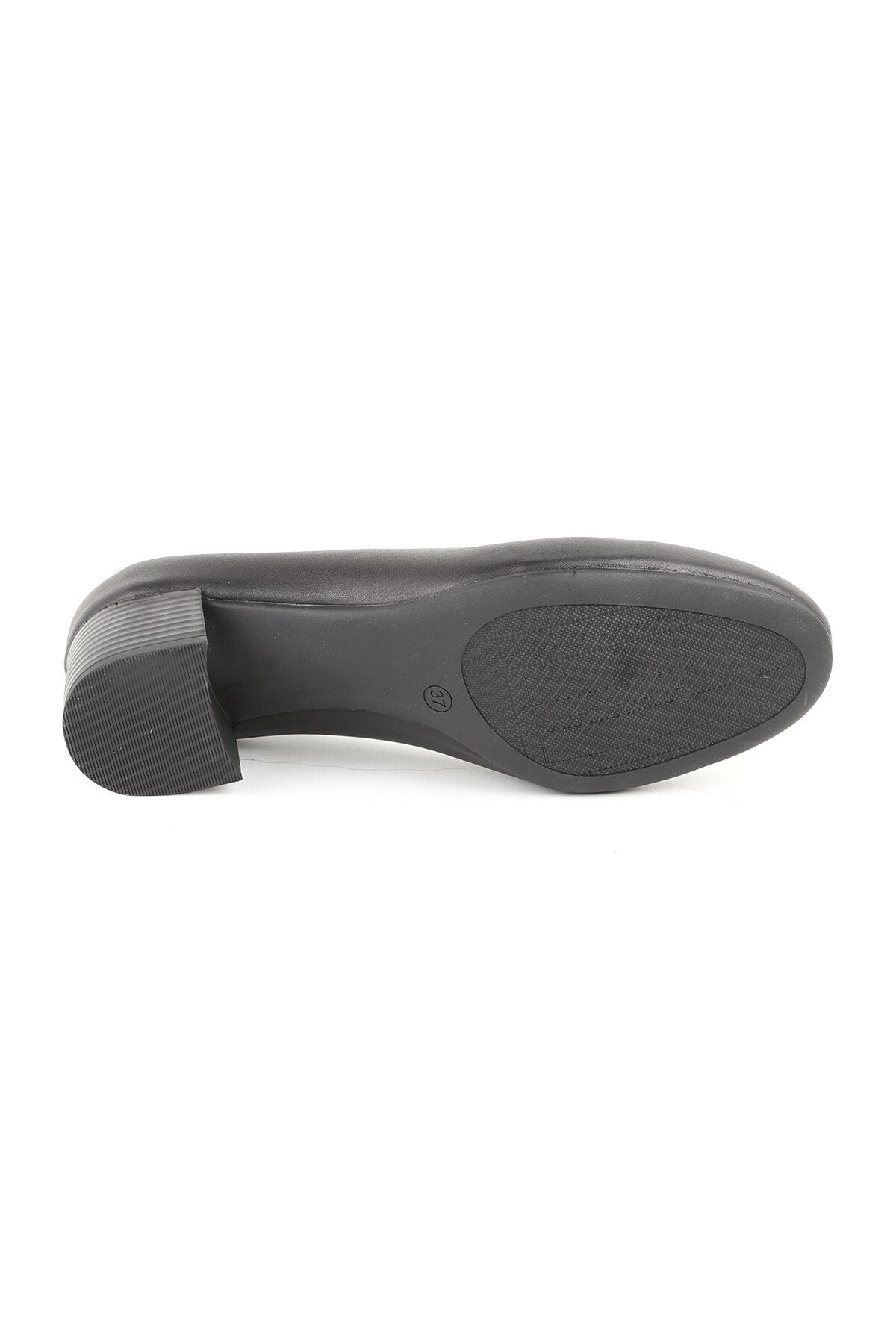 L061.535 Genuine Soft Napa Leather Flexible Round Toe Thick Heeled Women's Classic Shoes - MALLTURK