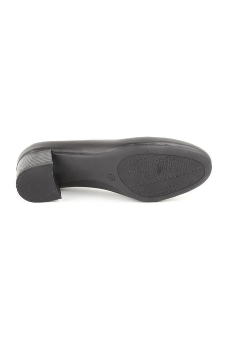 L061.535 Genuine Soft Napa Leather Flexible Round Toe Thick Heeled Women's Classic Shoes - MALLTURK