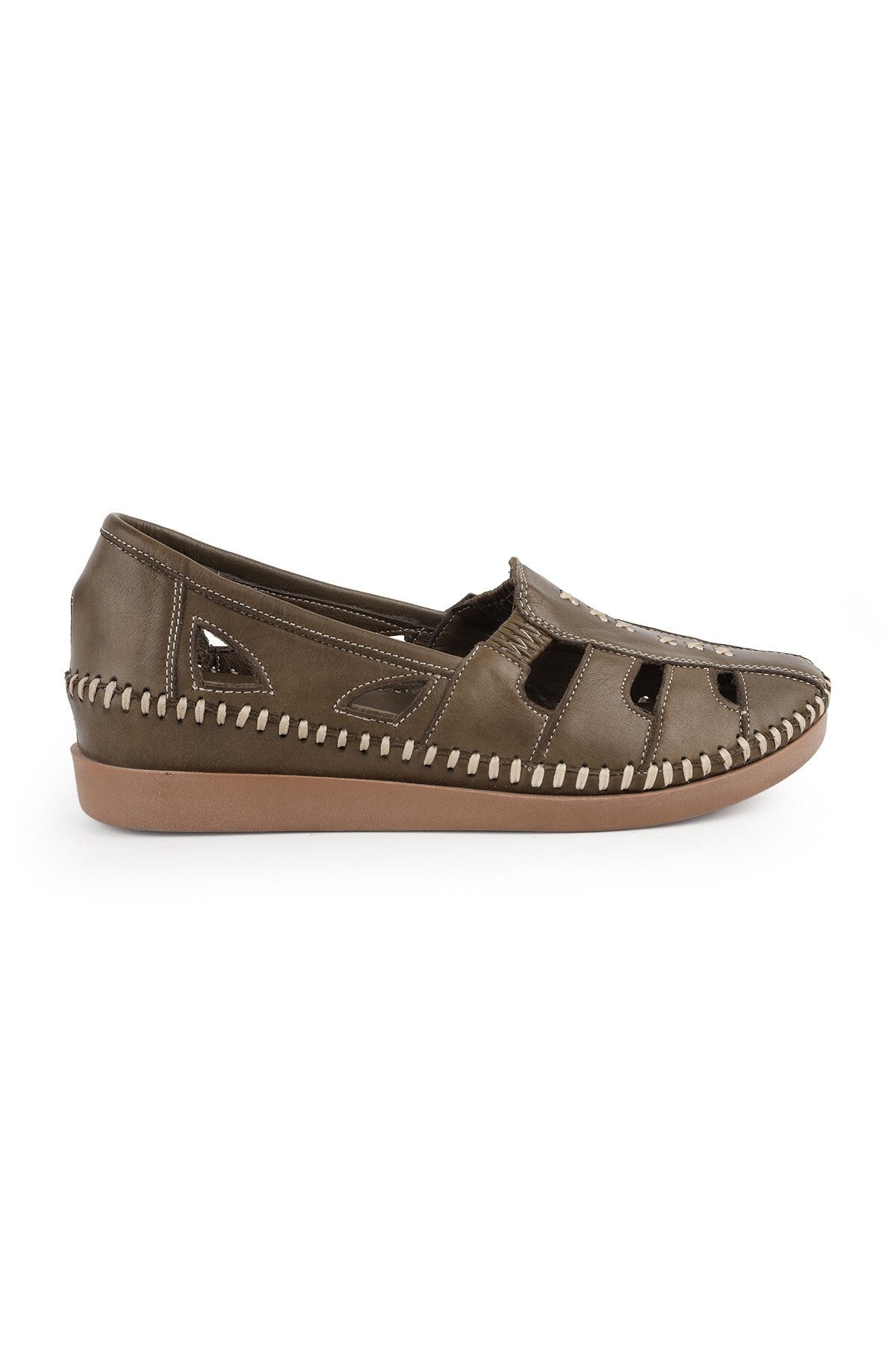 L069.25 Genuine Leather Hand-Stitched Comfortable Fit Women's Sandals Shoes - MALLTURK