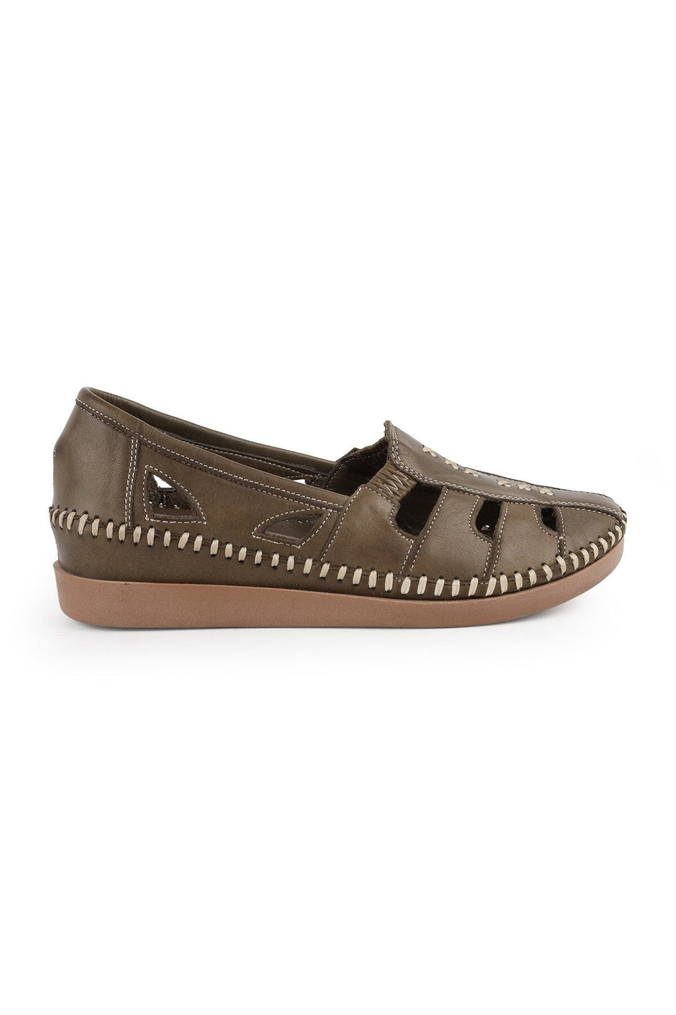 L069.25 Genuine Leather Hand-Stitched Comfortable Fit Women's Sandals Shoes - MALLTURK