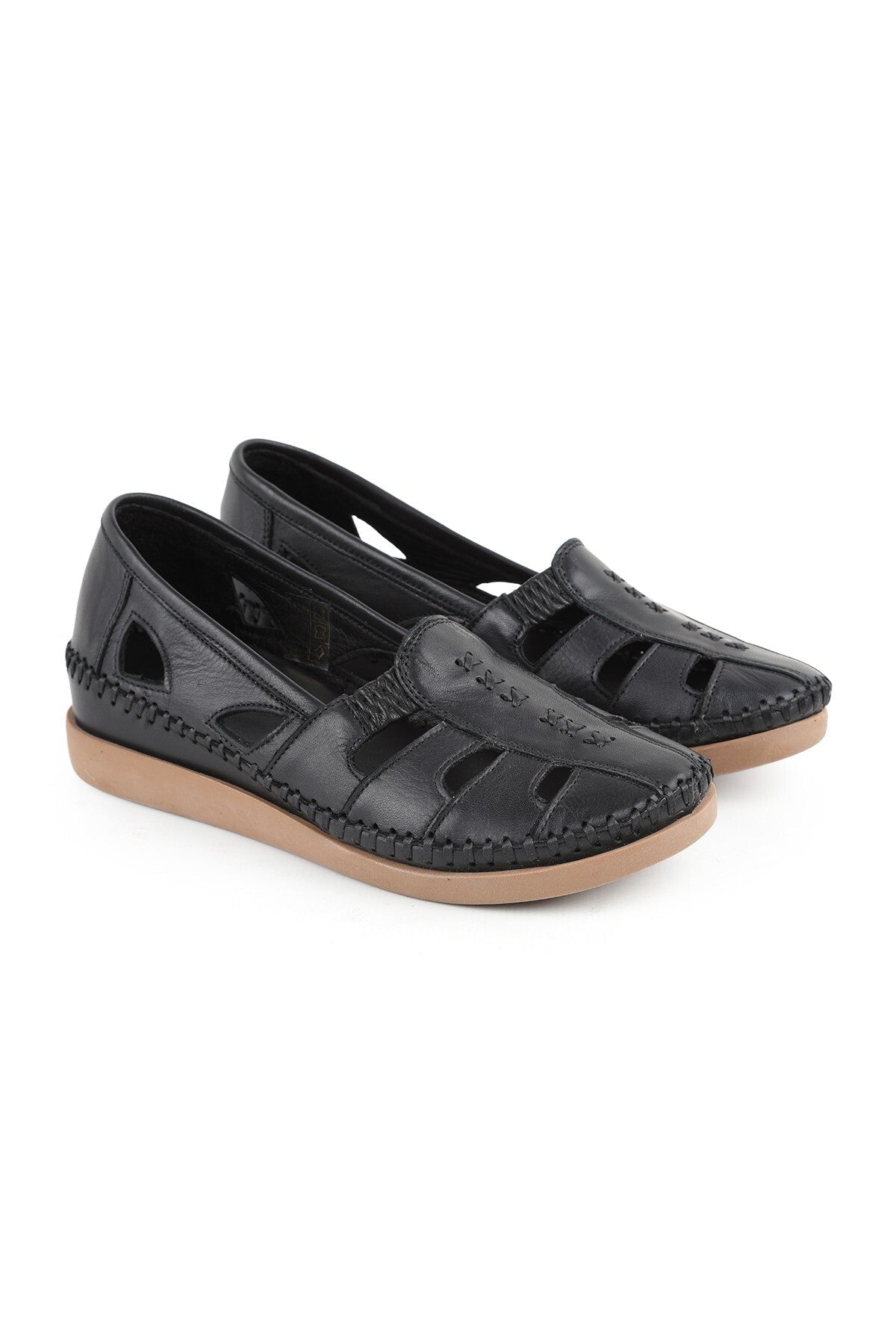 L069.25 Genuine Leather Hand-Stitched Comfortable Fit Women's Sandals Shoes - MALLTURK