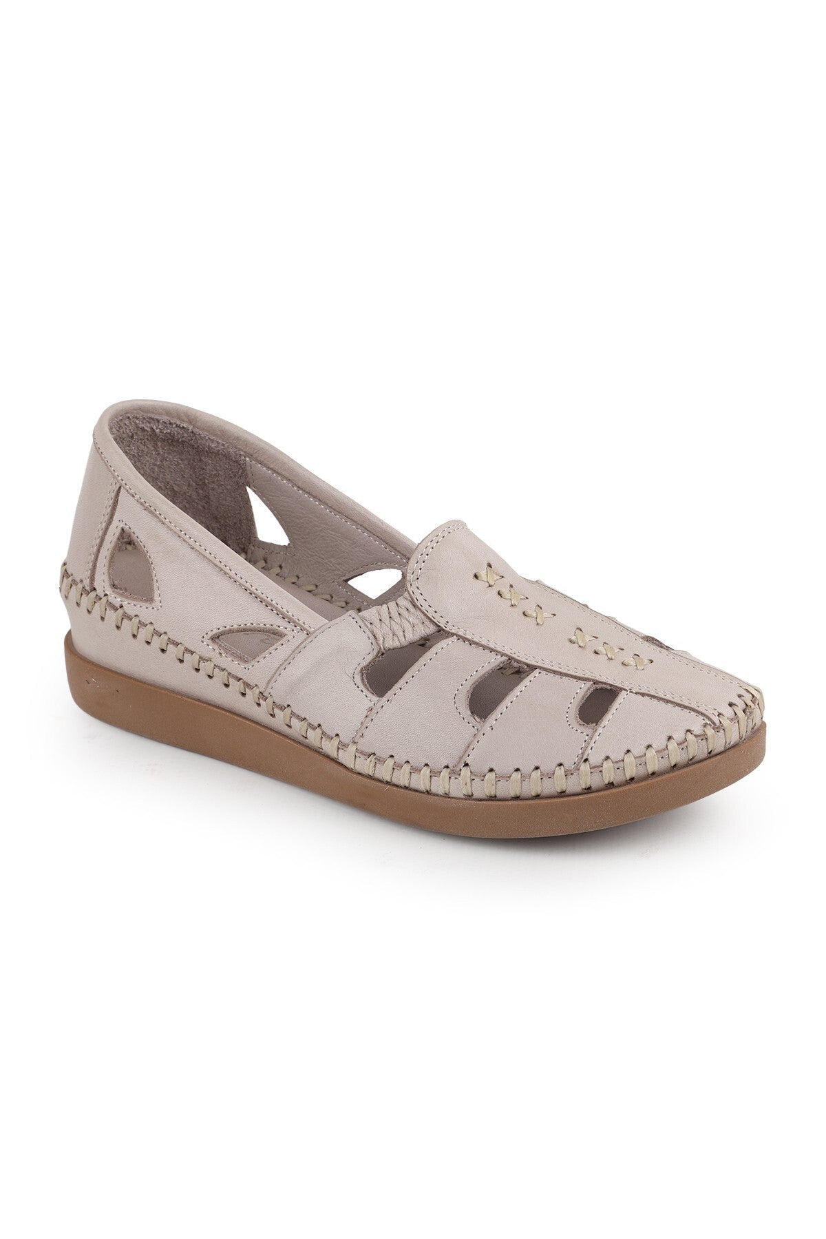 L069.25 Genuine Leather Hand-Stitched Comfortable Fit Women's Sandals Shoes - MALLTURK