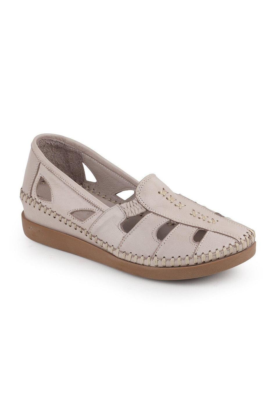 L069.25 Genuine Leather Hand-Stitched Comfortable Fit Women's Sandals Shoes - MALLTURK