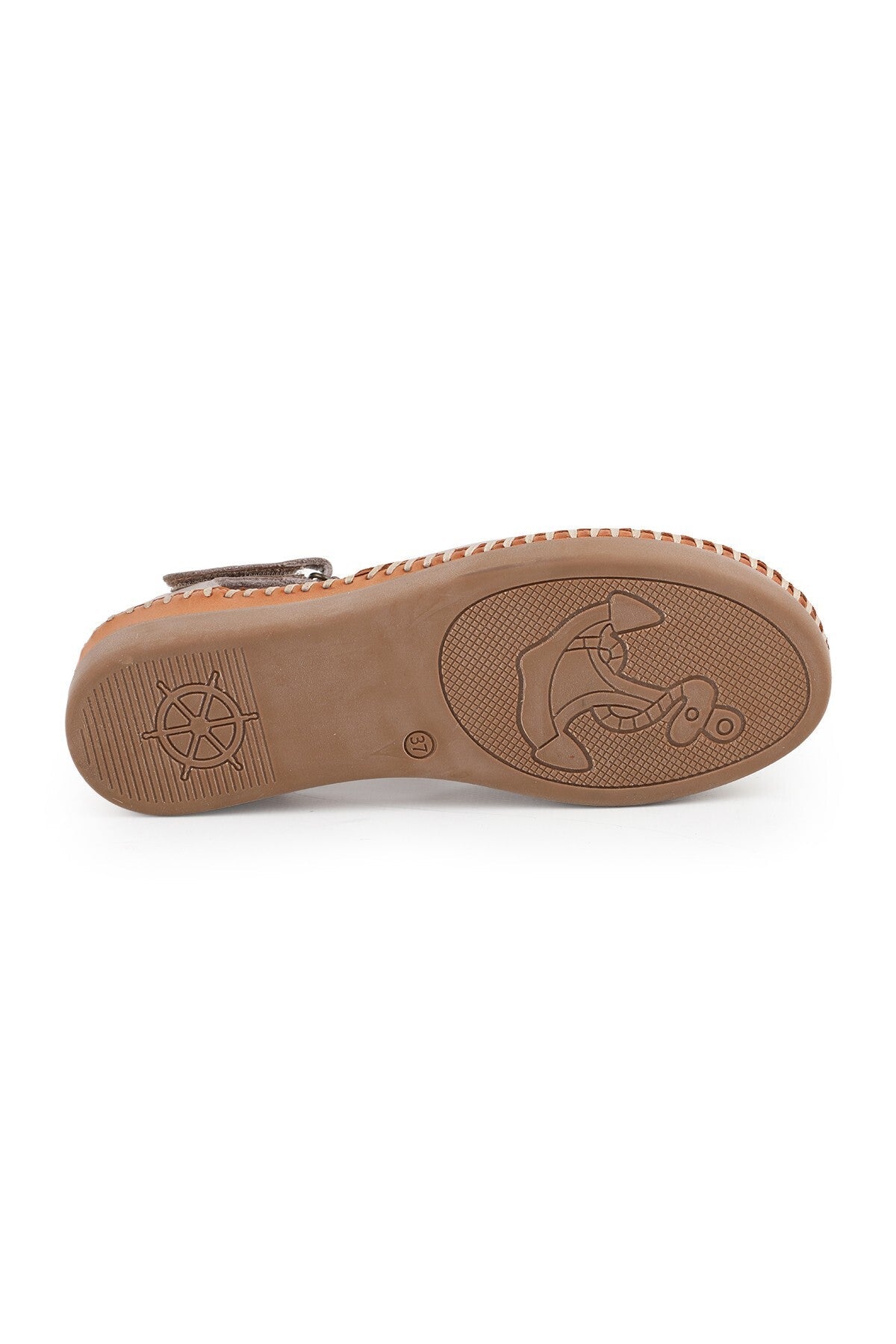 L069.702 Genuine Leather Floral T-Strap Comfortable Women's Sandals - MALLTURK