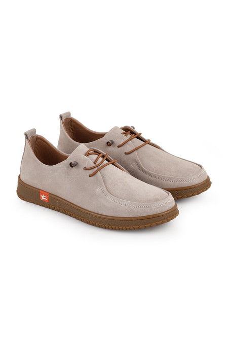 L075.1124 Genuine Leather Flexible Rubber Sole Lace-Up Women's Casual Shoes - MALLTURK