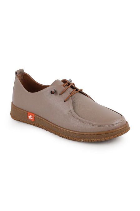 L075.1124 Genuine Leather Flexible Rubber Sole Lace-Up Women's Casual Shoes - MALLTURK