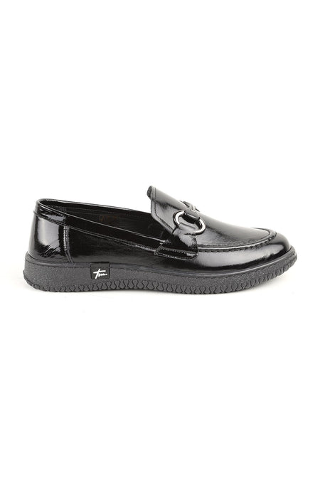 L075.1125 Genuine Patent Leather Buckle Flexible Rubber Sole Women's Loafer Shoes - MALLTURK