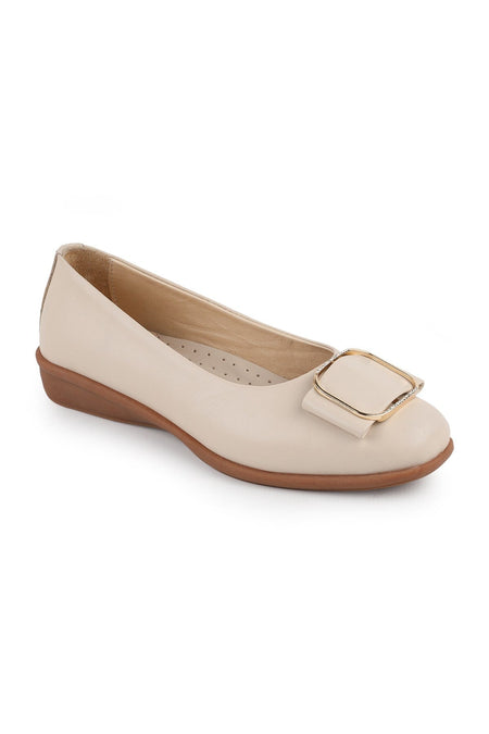 L076.3101 Genuine Leather Buckle Flexible Rubber Sole Women's Loafer Casual Shoes - MALLTURK